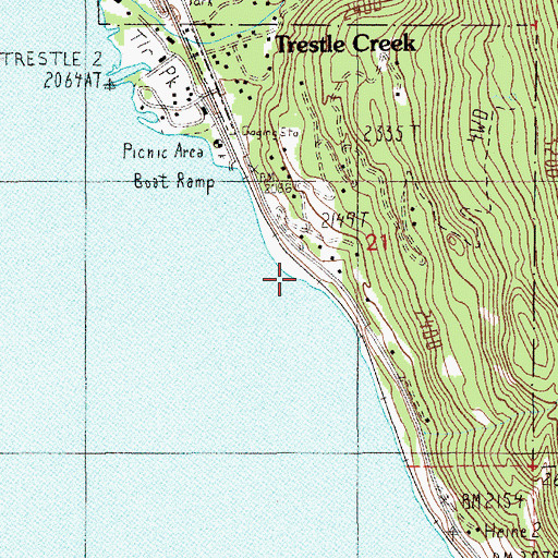 Topographic Map of Angel Creek, ID