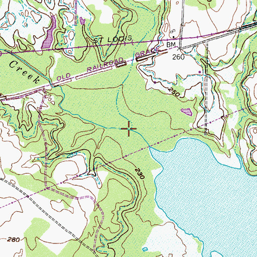 Topographic Map of Boone Creek, TX