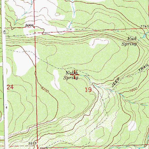 Topographic Map of Notch Spring, CO