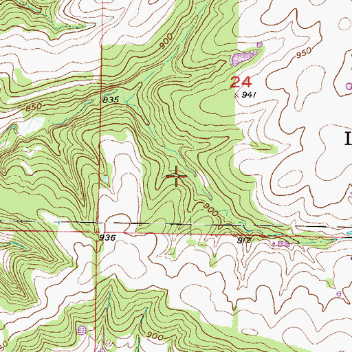 Topographic Map of Linn Valley, KS