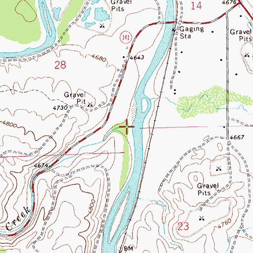 Topographic Map of Unaweep Canyon, CO