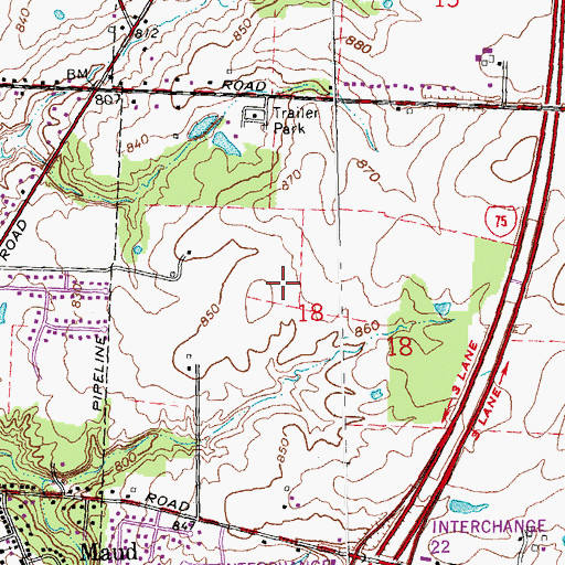 Topographic Map of Wetherington, OH