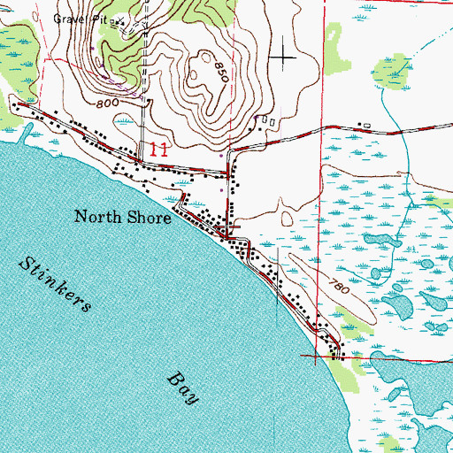 Topographic Map of Lake Koshkonong, WI