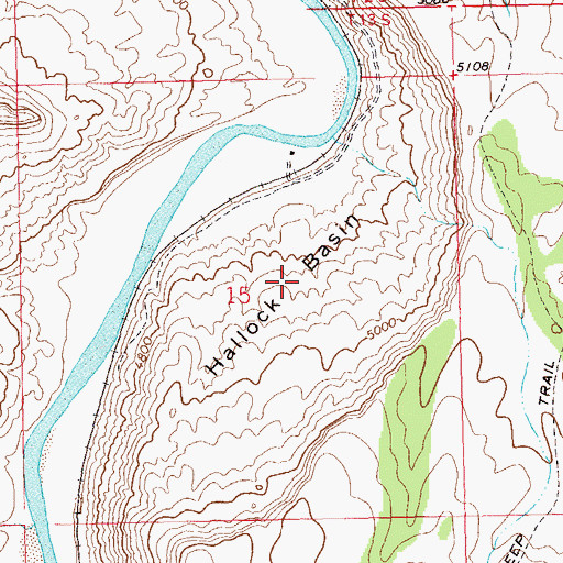 Topographic Map of Hallock Basin, CO