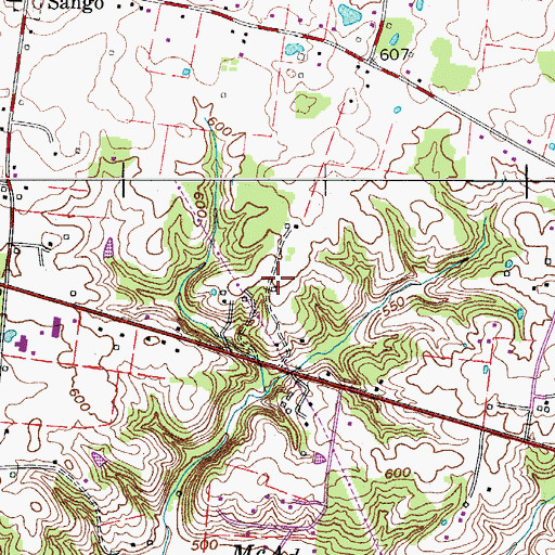 Topographic Map of Smith Cemetery, TN