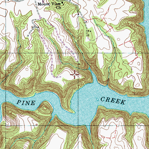 Topographic Map of George - Estes Cemetery, TN