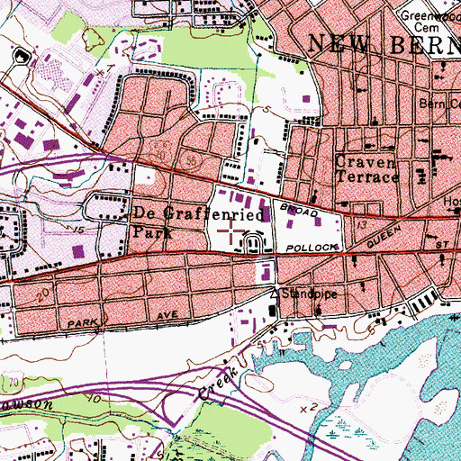 Topographic Map of Fort Totten (historical), NC