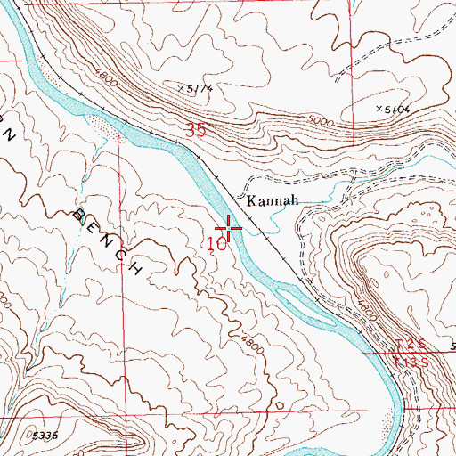 Topographic Map of Kannah Creek, CO