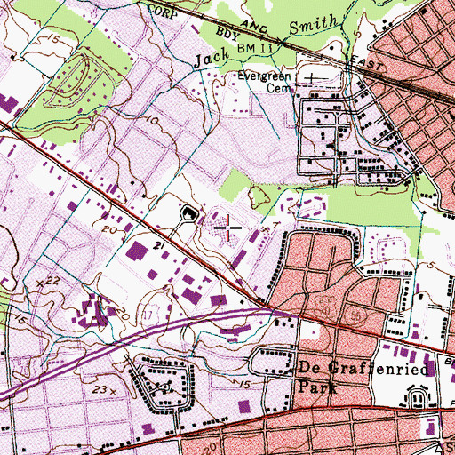 Topographic Map of CarolinaEast Medical Center, NC