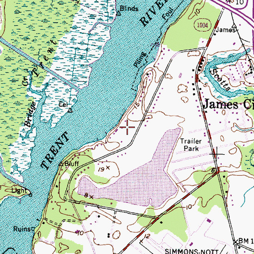 Topographic Map of Fort Armory (historical), NC