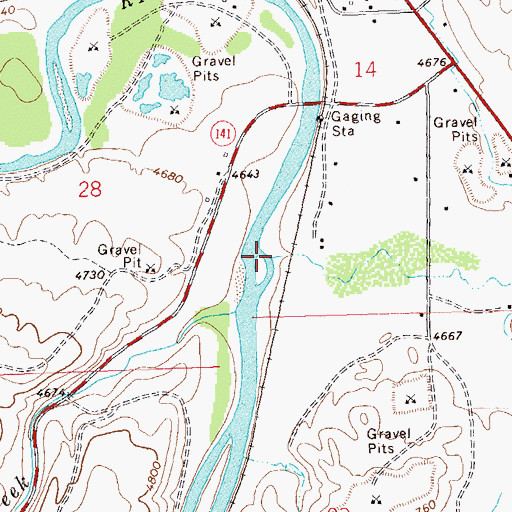 Topographic Map of Whitewater Creek, CO