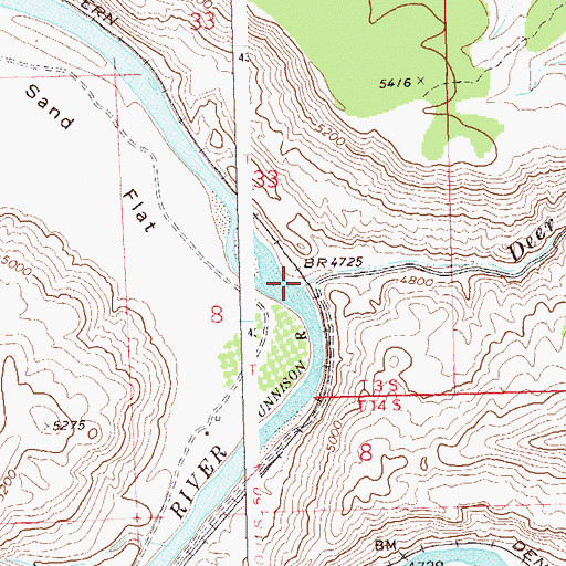 Topographic Map of Deer Creek, CO