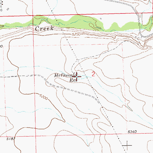 Topographic Map of McDonald Reservoir, CO