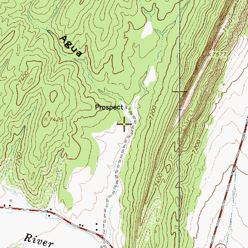 Topographic Map of Caada de Agua, NM