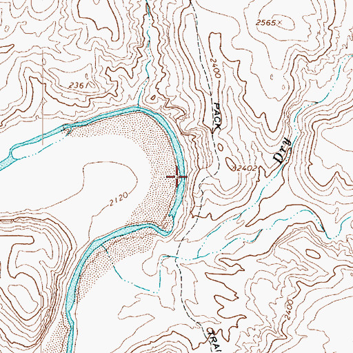 Topographic Map of The White Bluffs, AZ