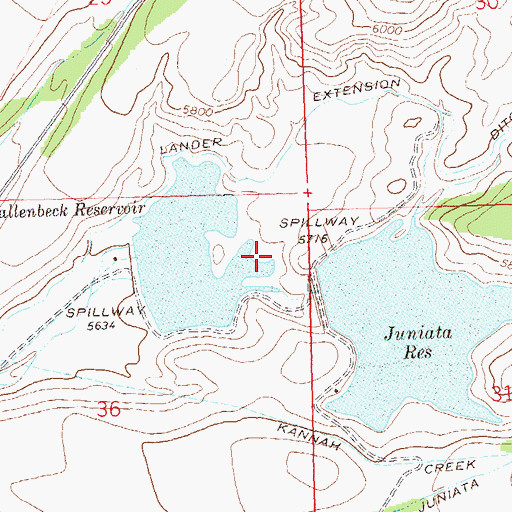 Topographic Map of Lander Extension Ditch, CO