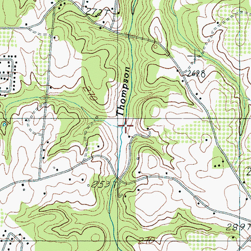 Topographic Map of Adventure Creek, SC