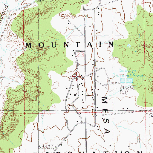 Topographic Map of White Mesa, UT