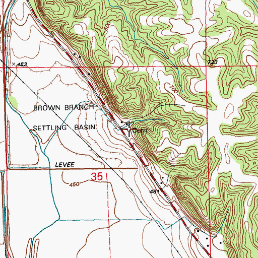 Topographic Map of Wallace Farm Cemetery, IL
