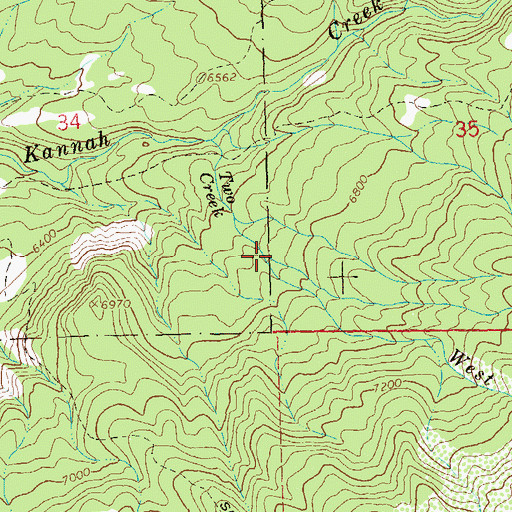 Topographic Map of East Two Creek, CO
