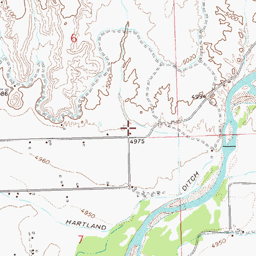 Topographic Map of Dry Gulch, CO
