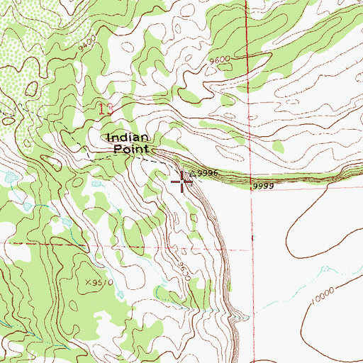 Topographic Map of Indian Point, CO