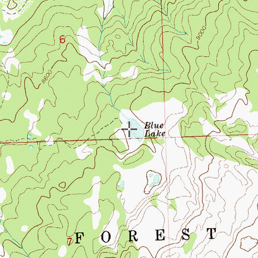 Topographic Map of Blue Lake, CO