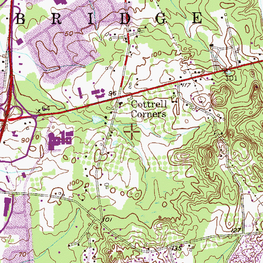 Topographic Map of Brownville, NJ