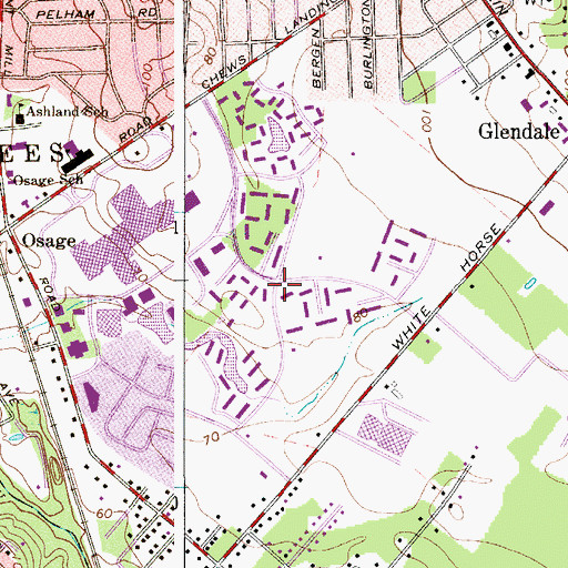Topographic Map of Echelon, NJ