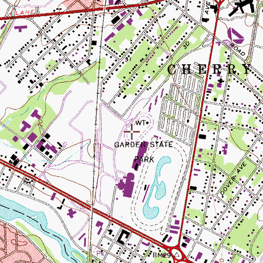 Topographic Map of Golden Triangle, NJ