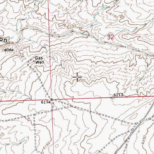Topographic Map of Huerfano, NM