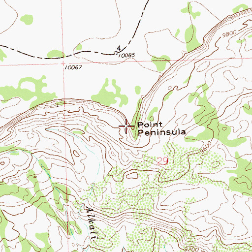 Topographic Map of Point Peninsula, CO