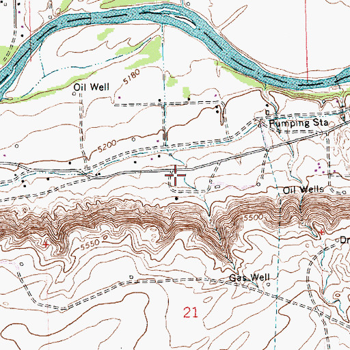 Topographic Map of Upper Fruitland, NM