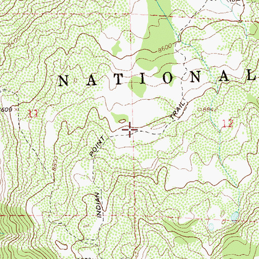 Topographic Map of Indian Point Trail, CO