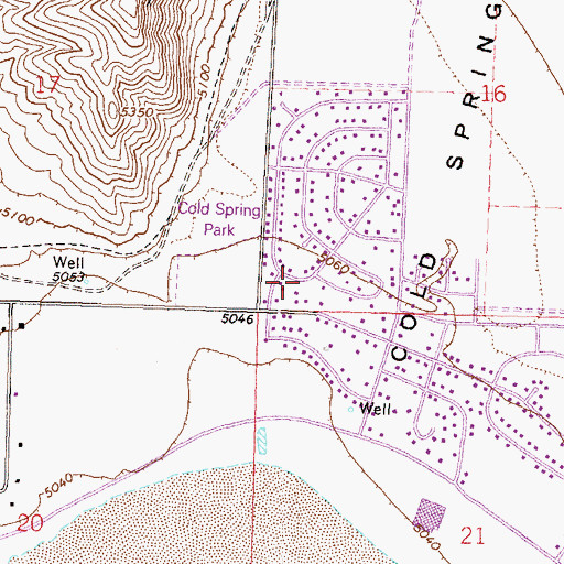 Topographic Map of Cold Springs, NV