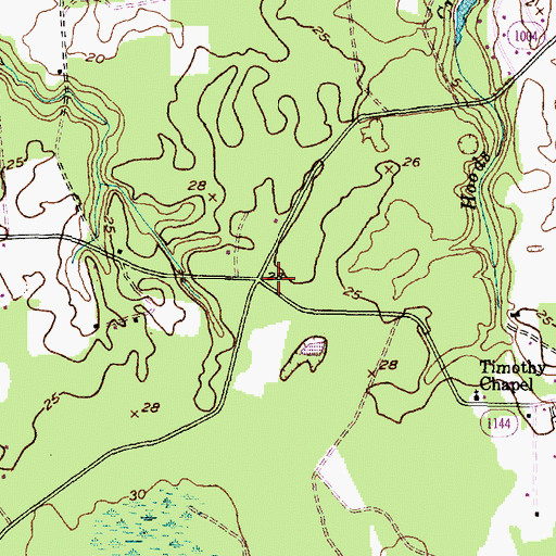 Topographic Map of Brices Creek, NC