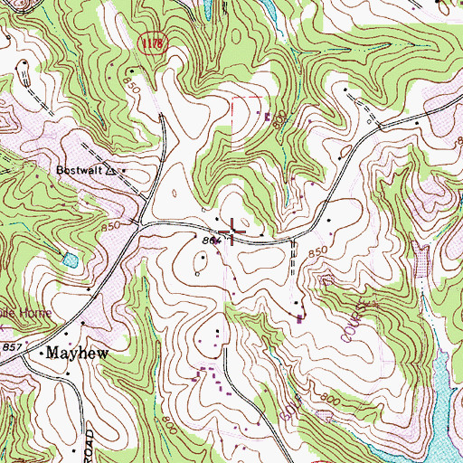 Topographic Map of Lake Norman, NC