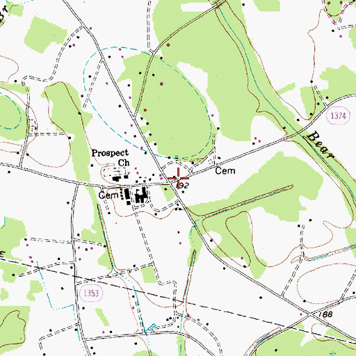 Topographic Map of Prospect, NC