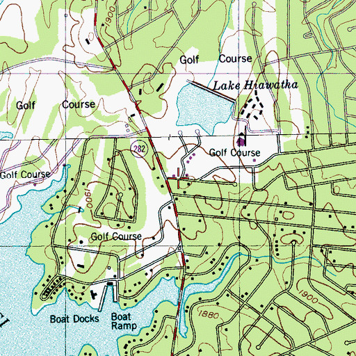 Topographic Map of Lake Tansi, TN