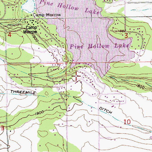 Topographic Map of Pine Hollow, OR