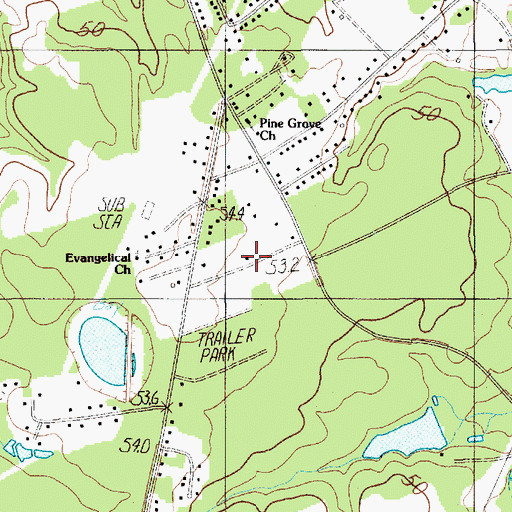 Topographic Map of Lakewood, SC