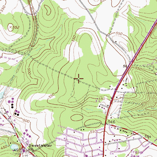 Topographic Map of Murphys Estates, SC