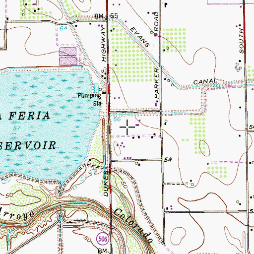Topographic Map of Arroyo Alto, TX