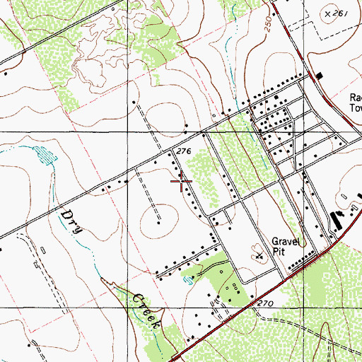 Topographic Map of Blue Berry Hill, TX