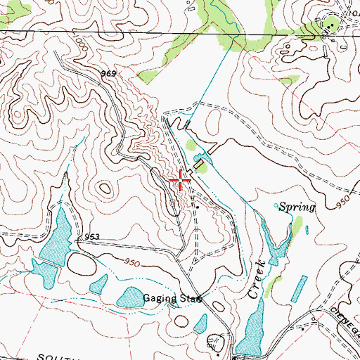 Topographic Map of Cienegas Terrace, TX
