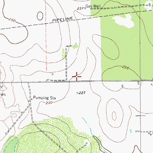 Topographic Map of Coyote Acres, TX