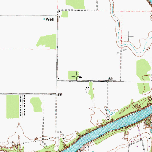 Topographic Map of Cumings, TX