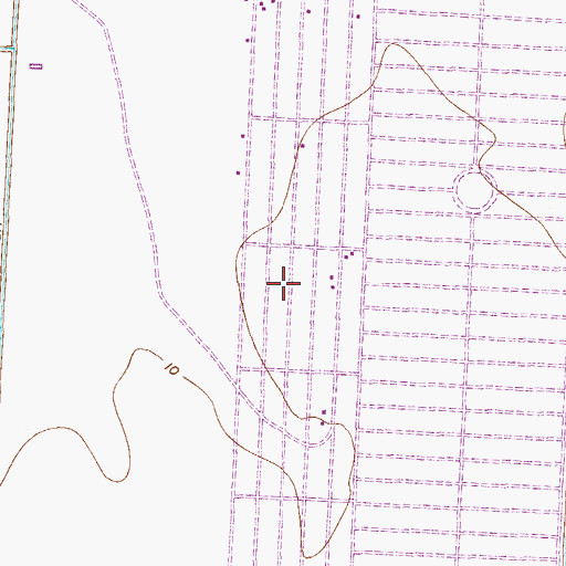 Topographic Map of Del Mar Heights, TX