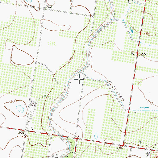 Topographic Map of Doffing, TX