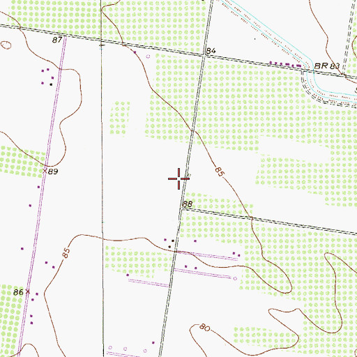 Topographic Map of Doolittle, TX